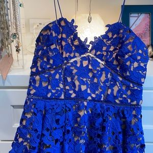Gorgeous blue Self Portrait wedding or gala dress. Great condition